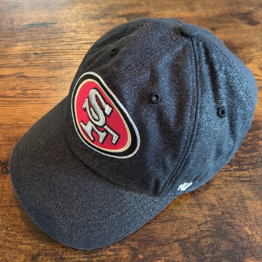 47 Brand San Francisco 49ers Womens Black Adjustable Hat NFL Baseball Cap
